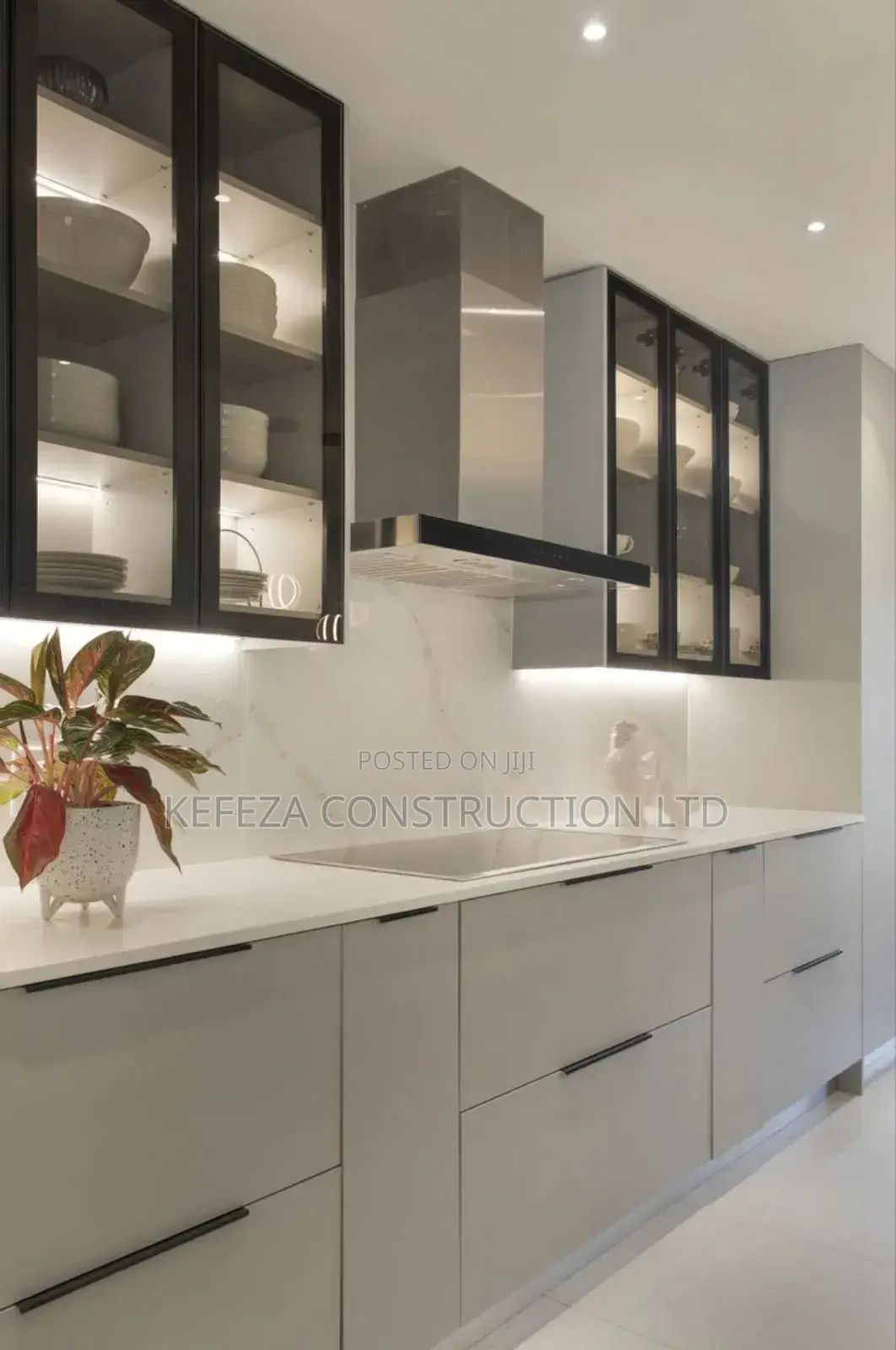 Partial Glass Cabinets