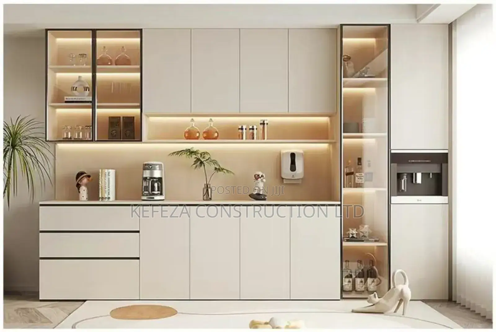 Kitchens With Lights and Glass Cabinets