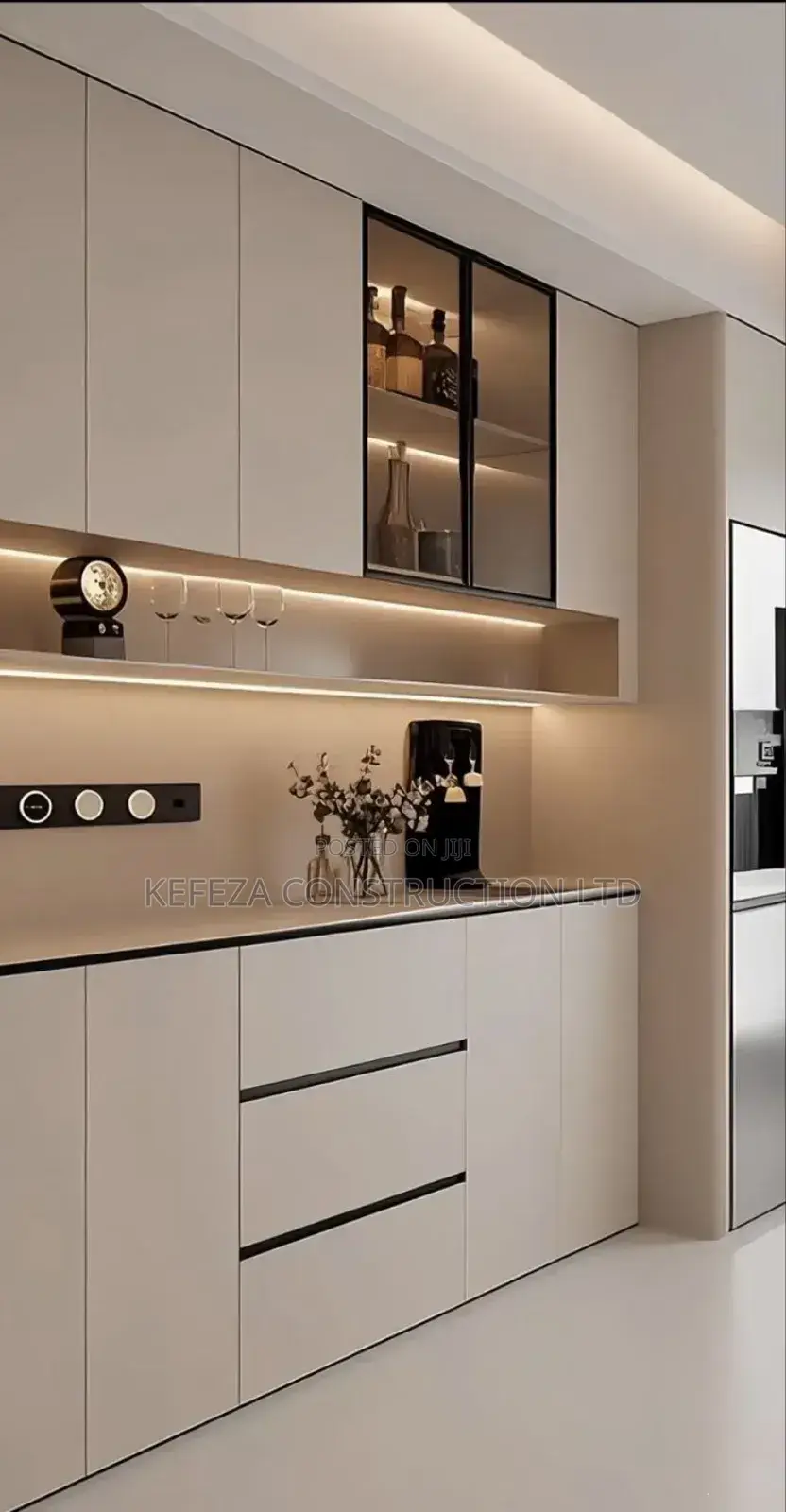Kitchens With Lights and Glass Cabinets