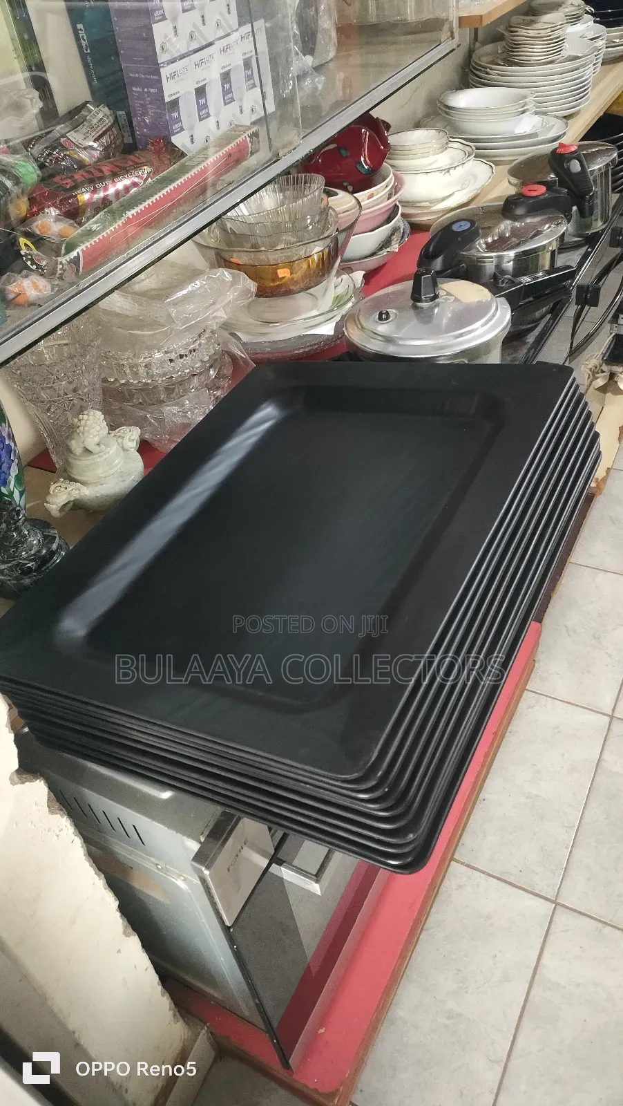 Uk Used Huge Plates for Lusaniya/ Collective Eating, Black