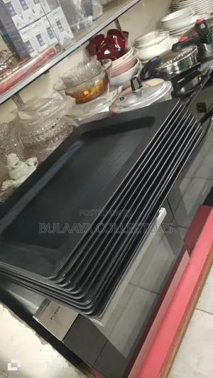 Uk Used Huge Plates for Lusaniya/ Collective Eating, Black