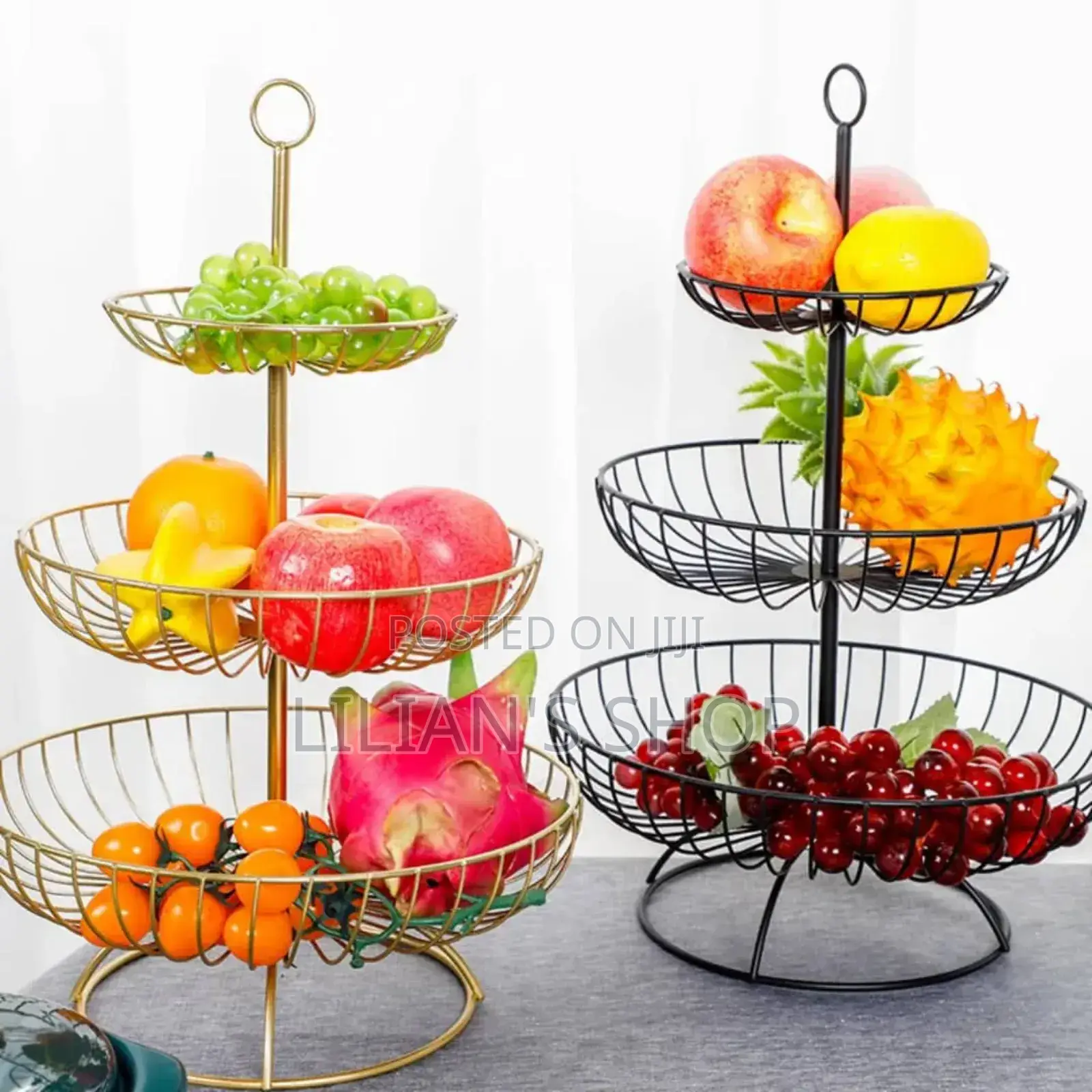 Countertop Fruit Basket Fruit,Breadand Vegetable Organizer