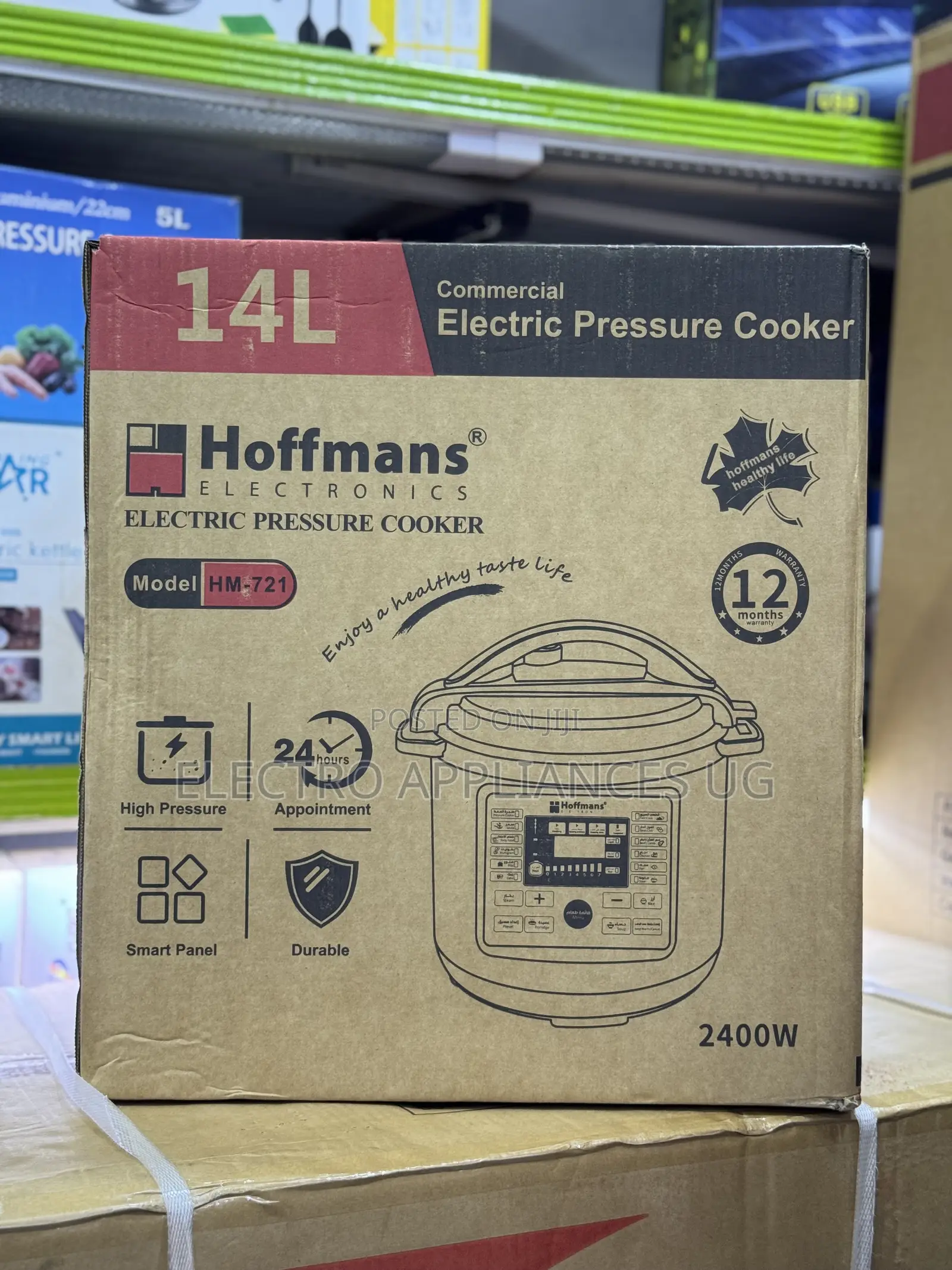Hoffmans Commercial Electric Pressure Cooker 14l