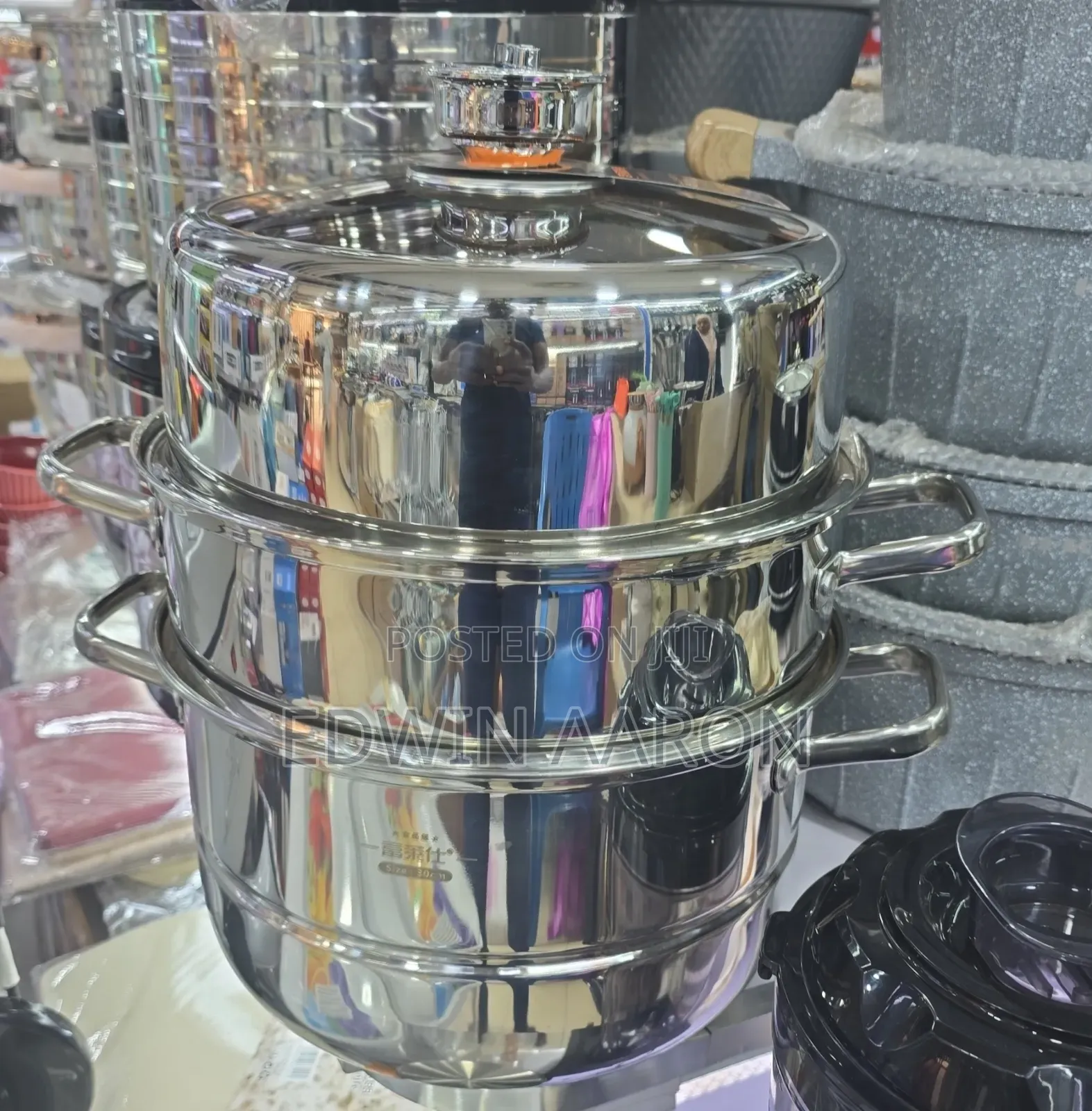 3 Tier Stainless-Steel Food Steamer (30cm) With Timer