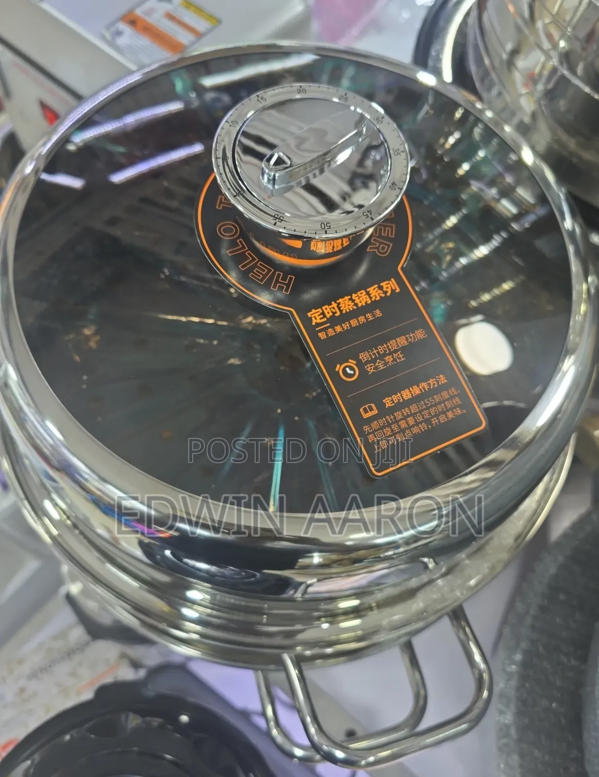 3 Tier Stainless-Steel Food Steamer (30cm) With Timer