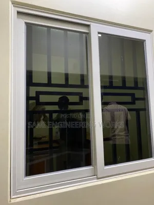 Slidding Aluminum Office Window White Colour