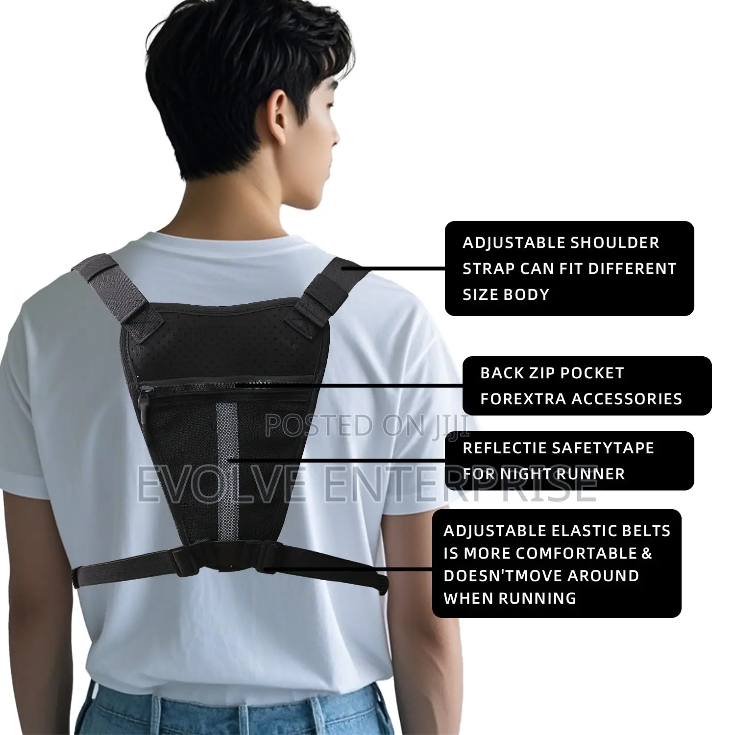 Sports Chest Bag For Men Running Vest Tactical Pack