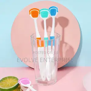 Reusable Silicone Tongue Scraper Brush