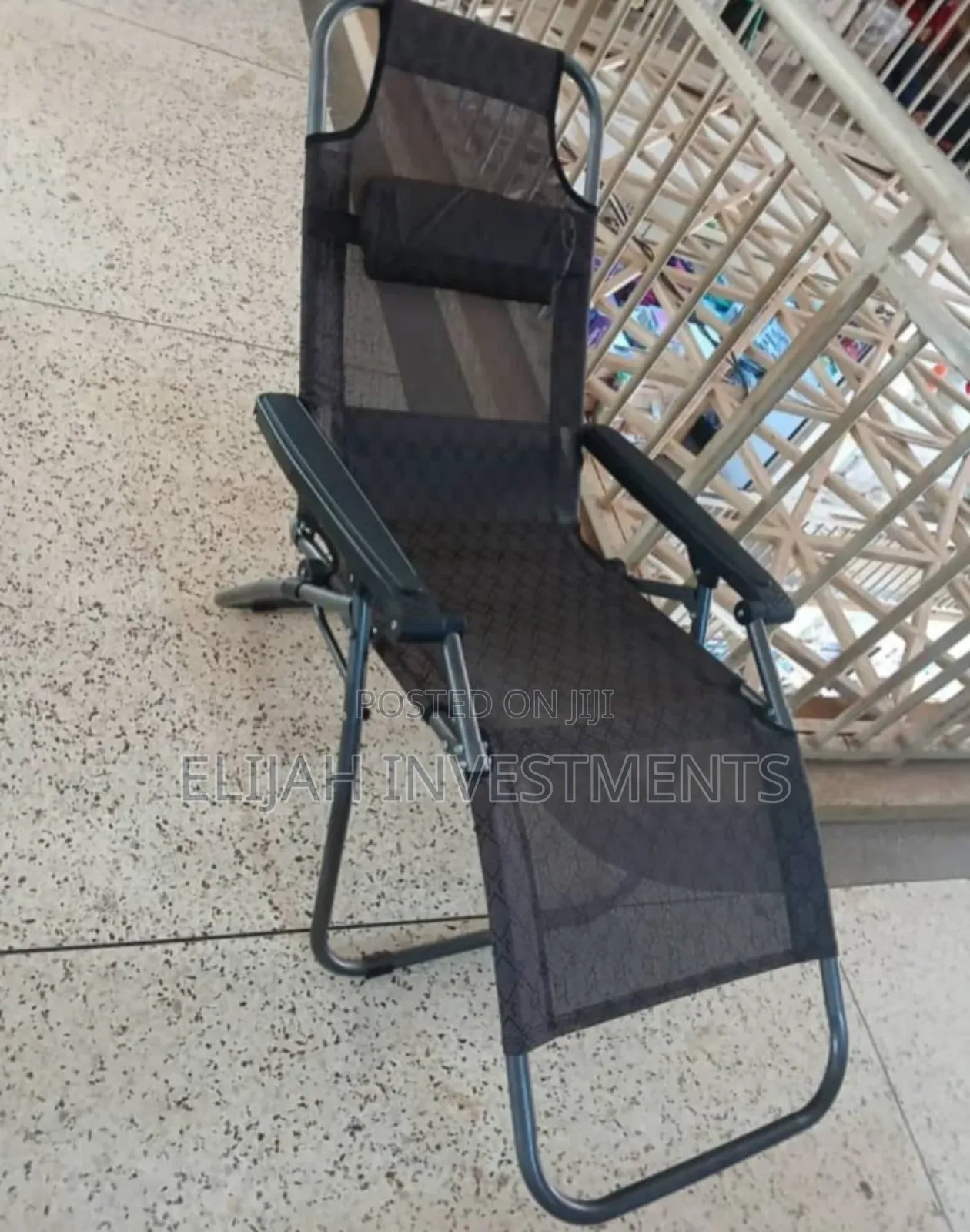 Metallic Frame Foldable on the Go/Balcony Chair Bed