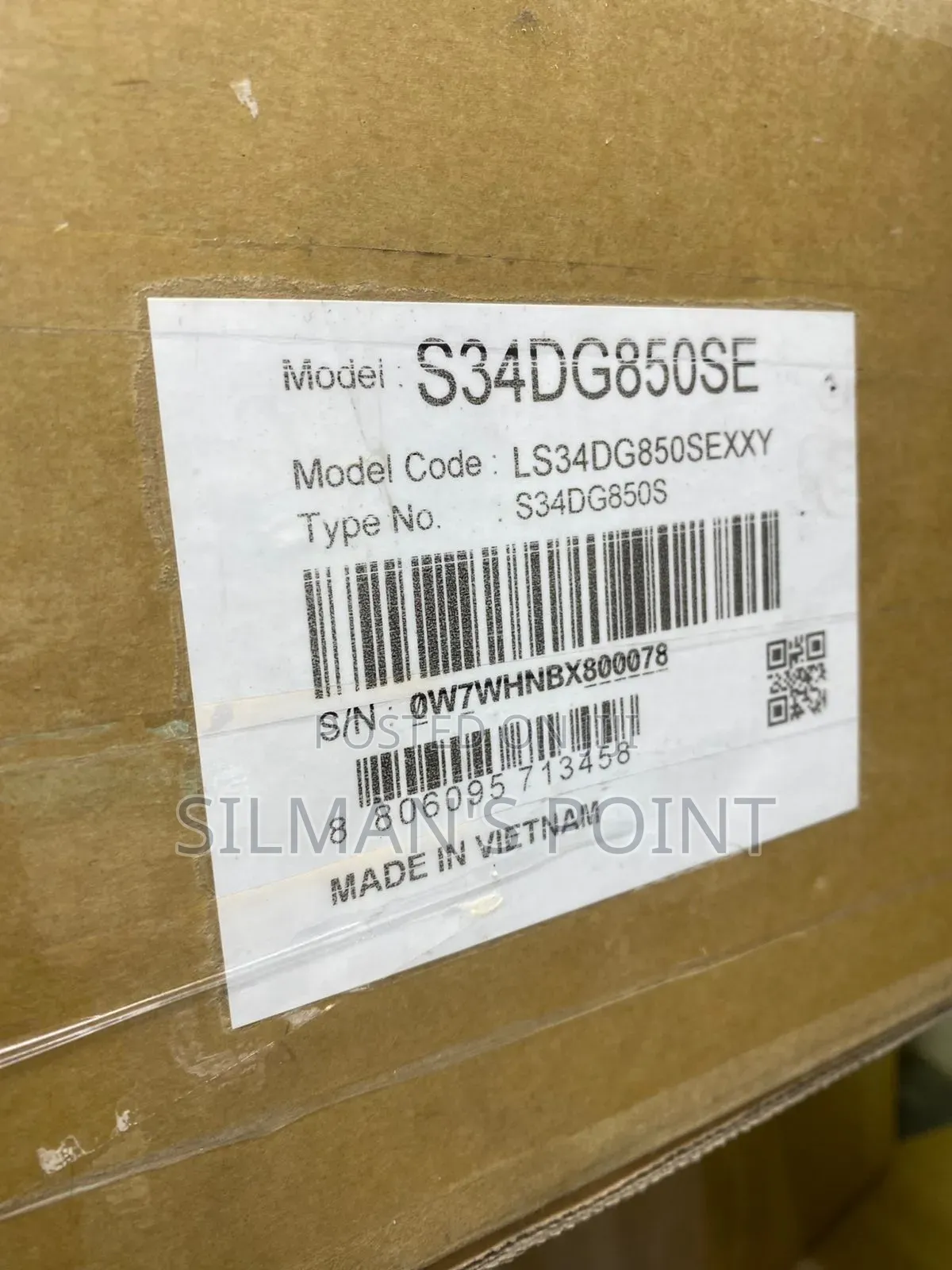 Open Box Samsung 34" Curved Oled G8 Monitor
