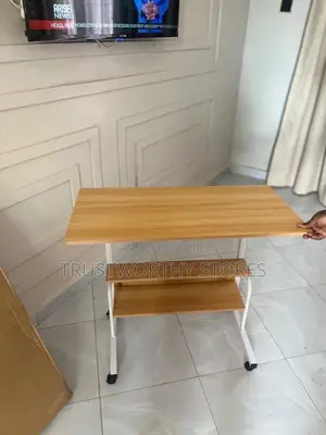 Shelved Adjustable Laptop Table With 4wheels