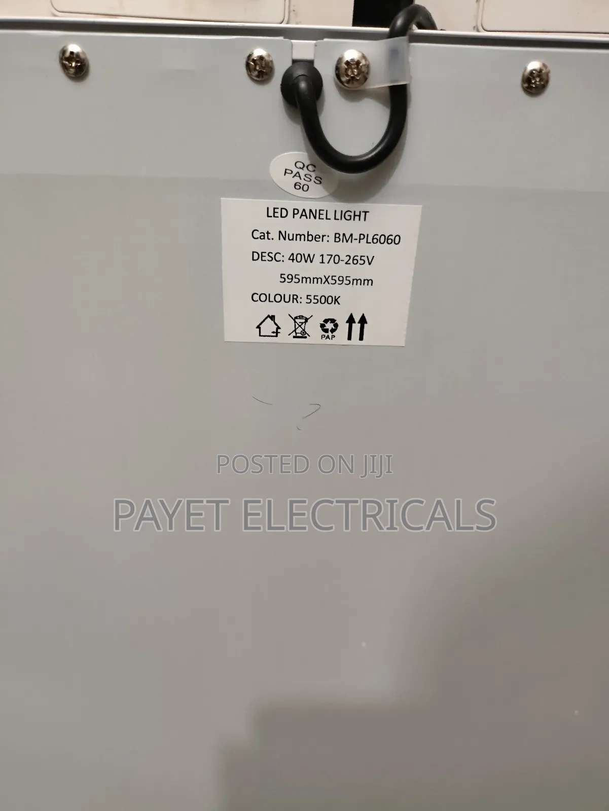 595 by 595 Panel Light for 40watts