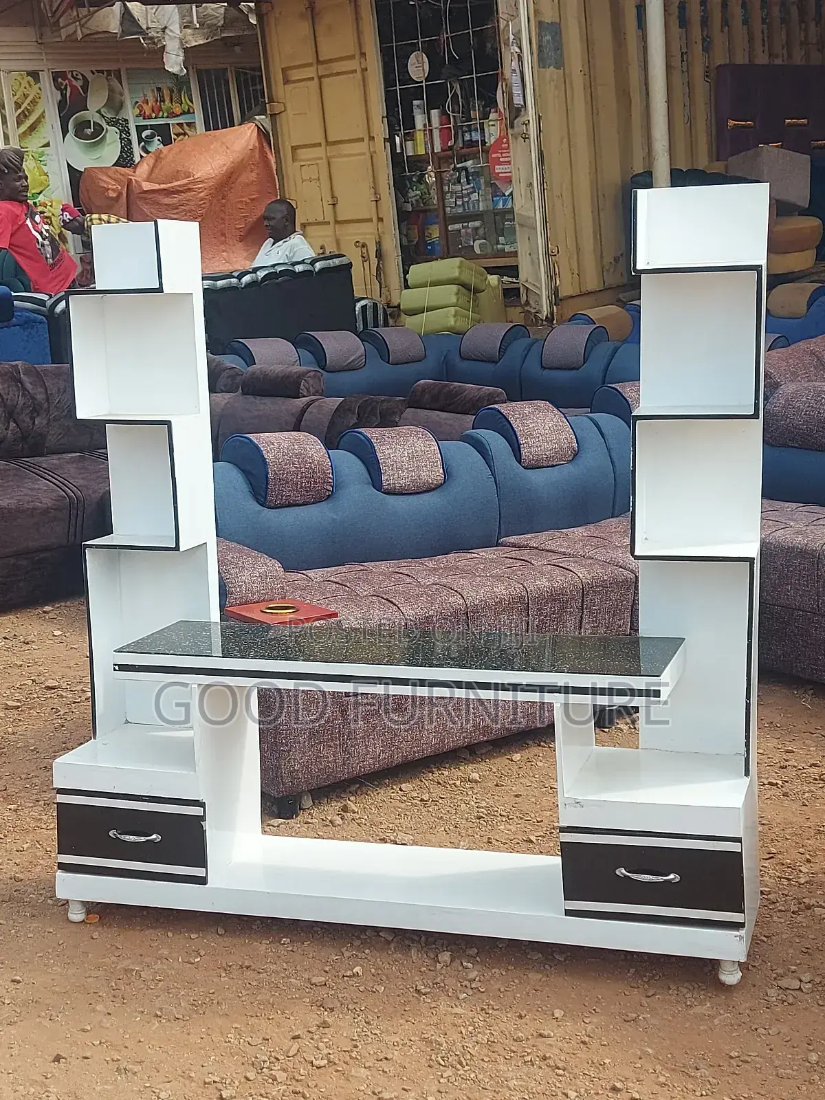 Elegant Two Tower Tv Stand Unit