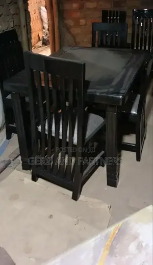 High Black Colored Dining Table