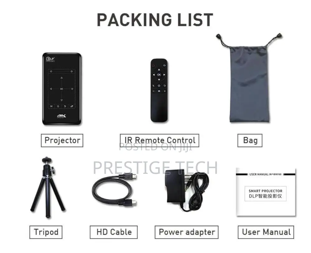 Borrego Bp09 Portable Mini Projector Dlp 4k Uhd