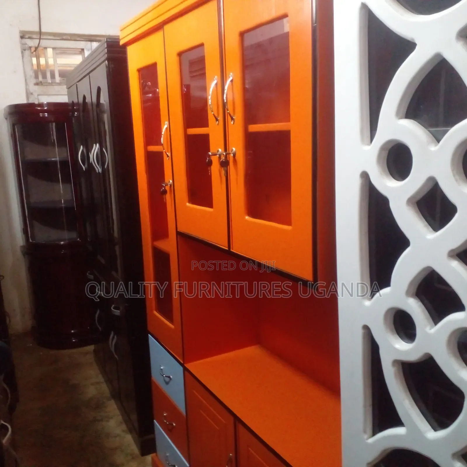 Orange Coloured Side Board