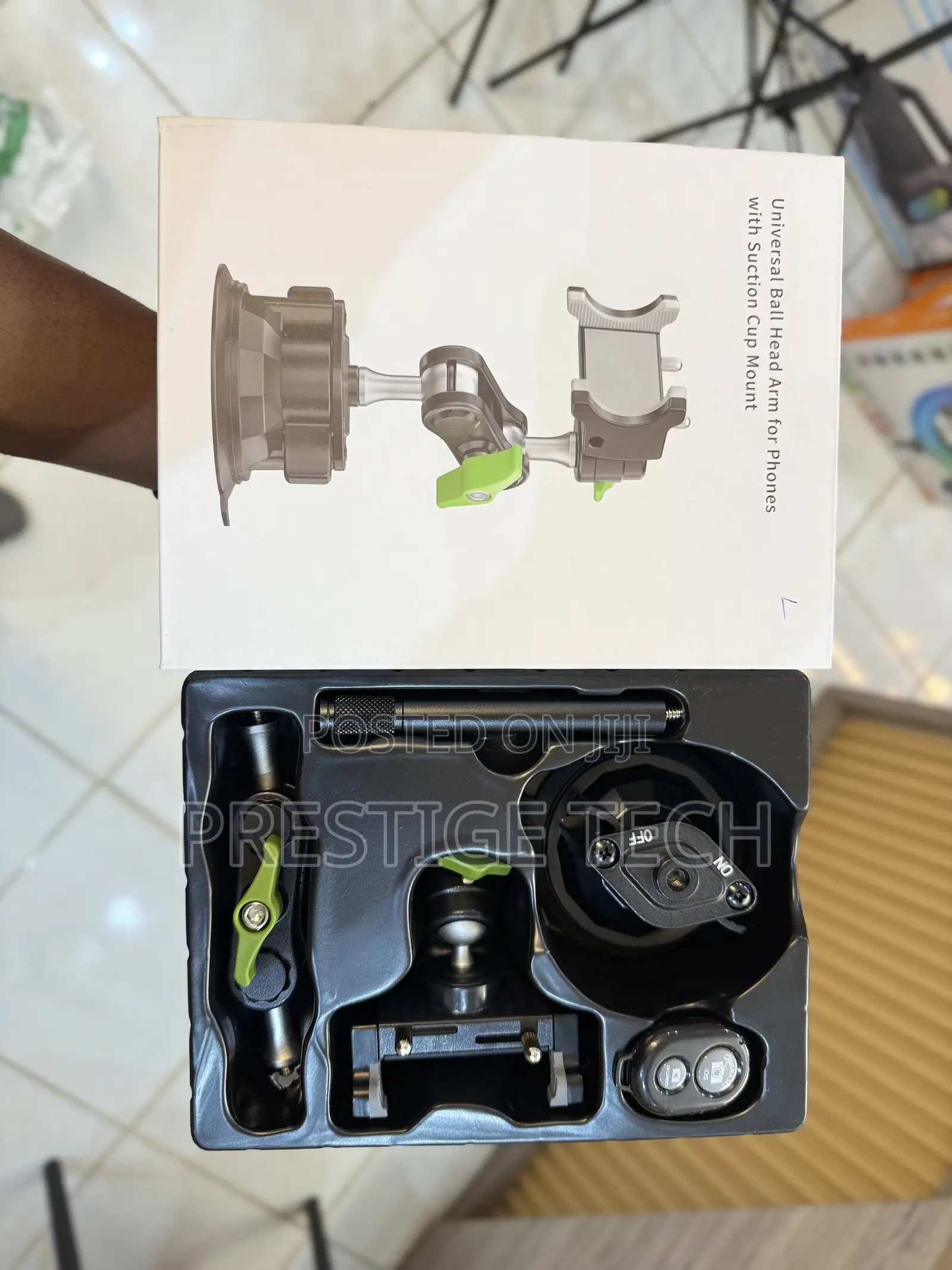 Universal Ball Head Arm For Phones With Suction Cup For Car