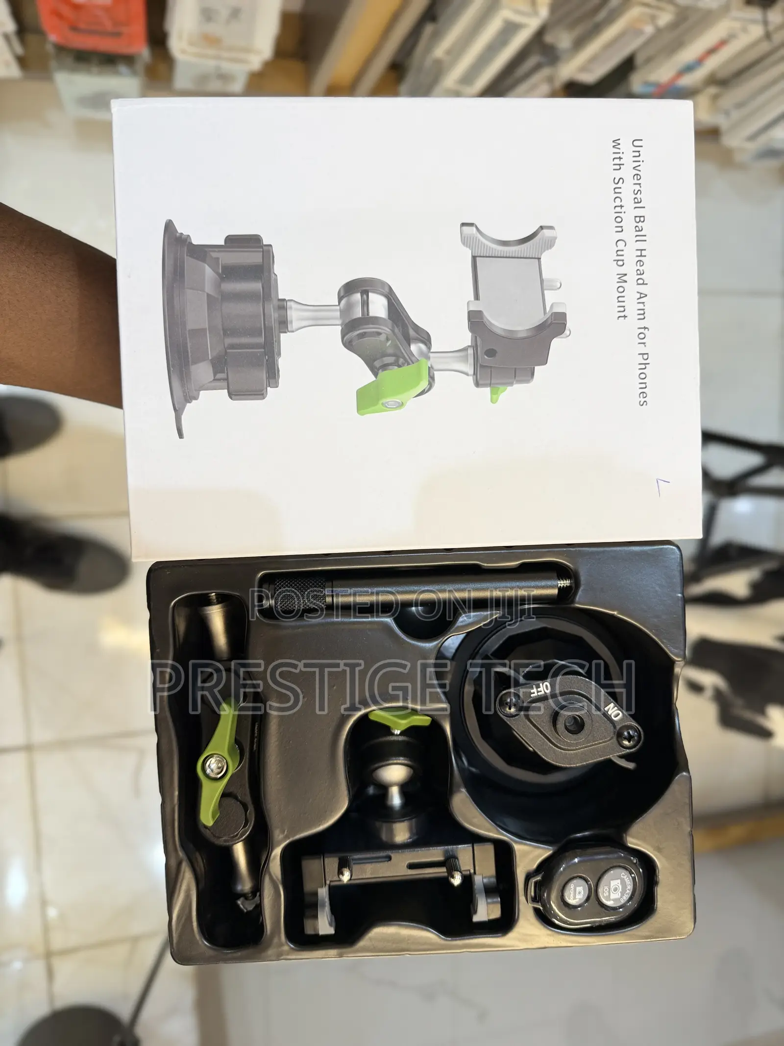 Universal Ball Head Arm For Phones With Suction Cup For Car