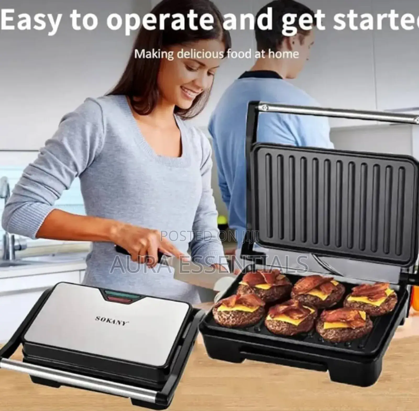 Sokany Sk-223 750w Electric Panini Press Grill