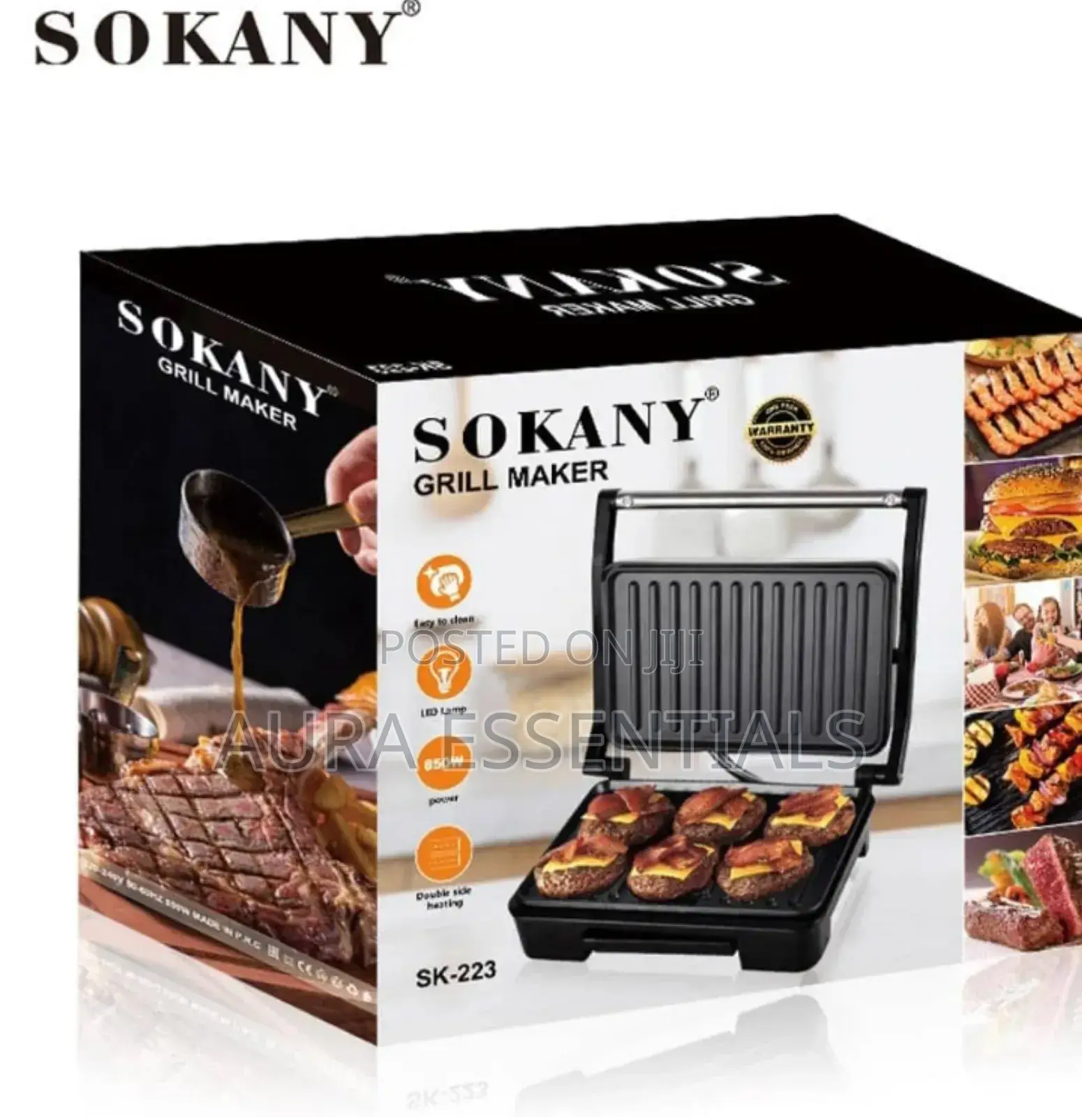 Sokany Sk-223 750w Electric Panini Press Grill