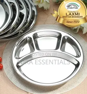 Stainless Steel Round Divided Dinner Plate