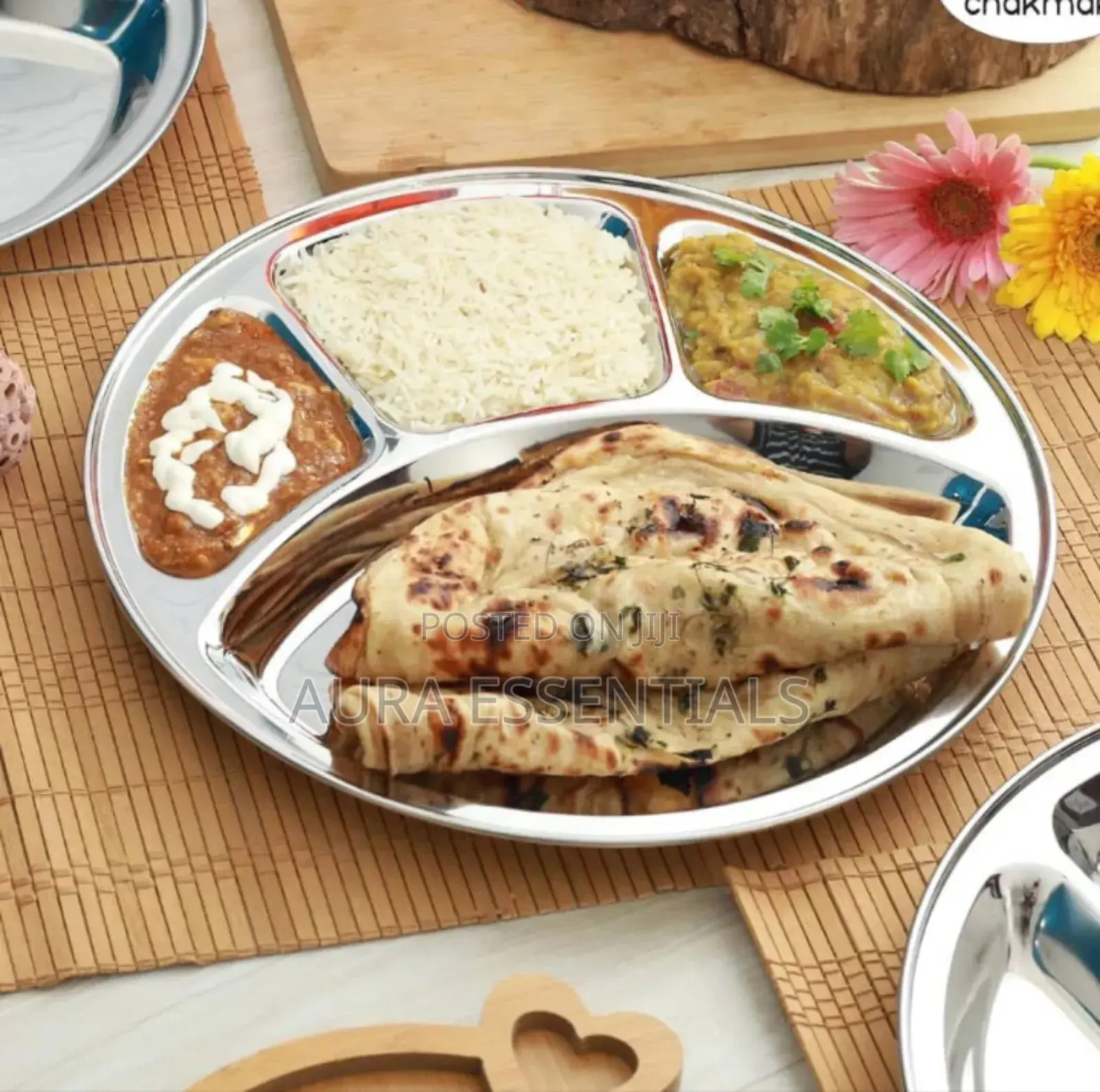 Stainless Steel Round Divided Dinner Plate