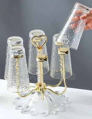 Gold/Silver Upside-Down Glass Holder
