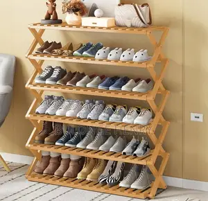 Photo - 6 Layer Bambo Shoe Rack