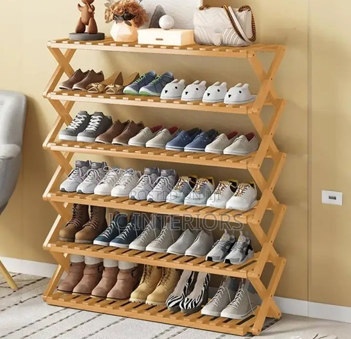 6 Layer Bambo Shoe Rack