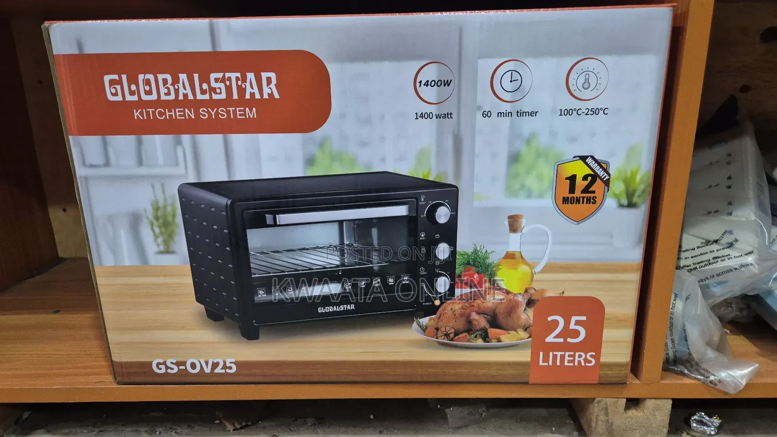 48l Global Star Electric Oven With Rotisserie Hot Plate