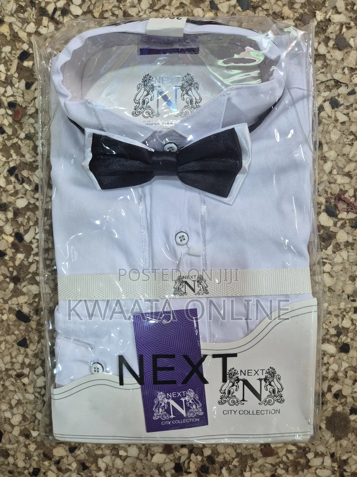 Men's Tuxedo Dress Shirt With Bow-Tie (Lay-Down Plain)