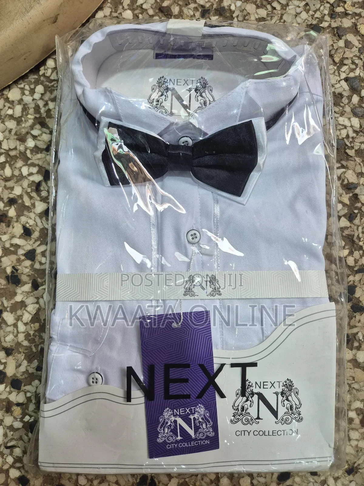 Men's Tuxedo Dress Shirt With Bow-Tie (Lay-Down Plain)