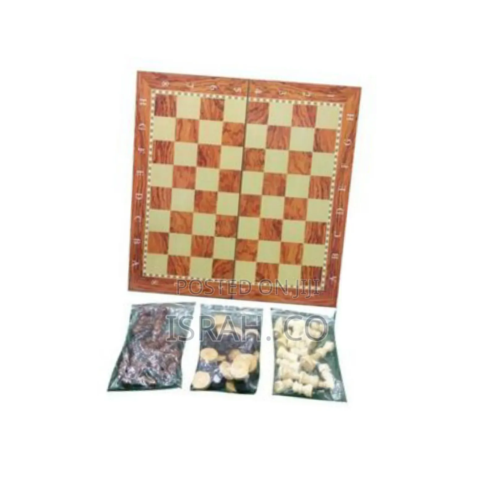 3 in 1 Foldable Wooden Board Game.