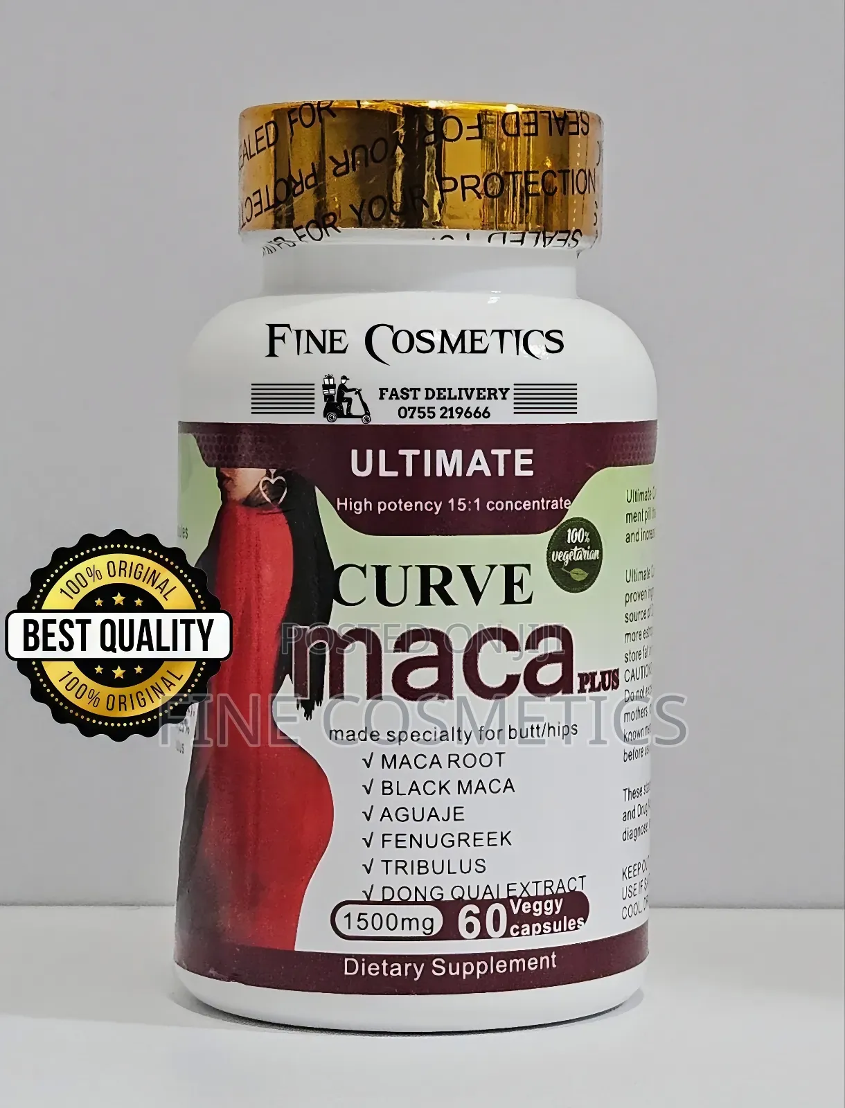 Ultimate Curve Maca Plus 1500mg Hip+Butt Enlargement 60pills