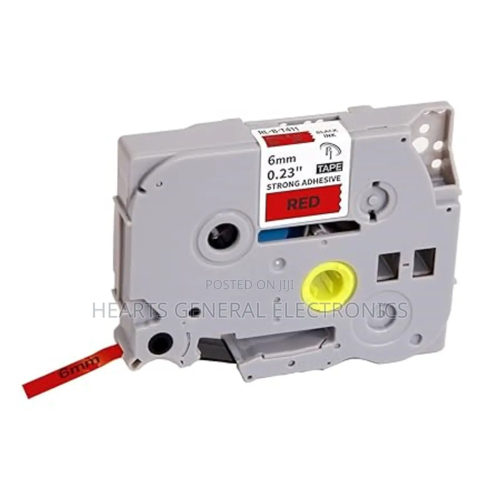 Brother Tz2-411 Label Printer Tape ( Black on Red 6mm)