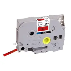 Brother Tz2-411 Label Printer Tape ( Black on Red 6mm)