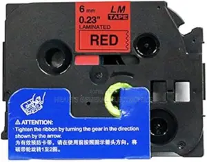 Brother Tz2-411 Label Printer Tape ( Black on Red 6mm)