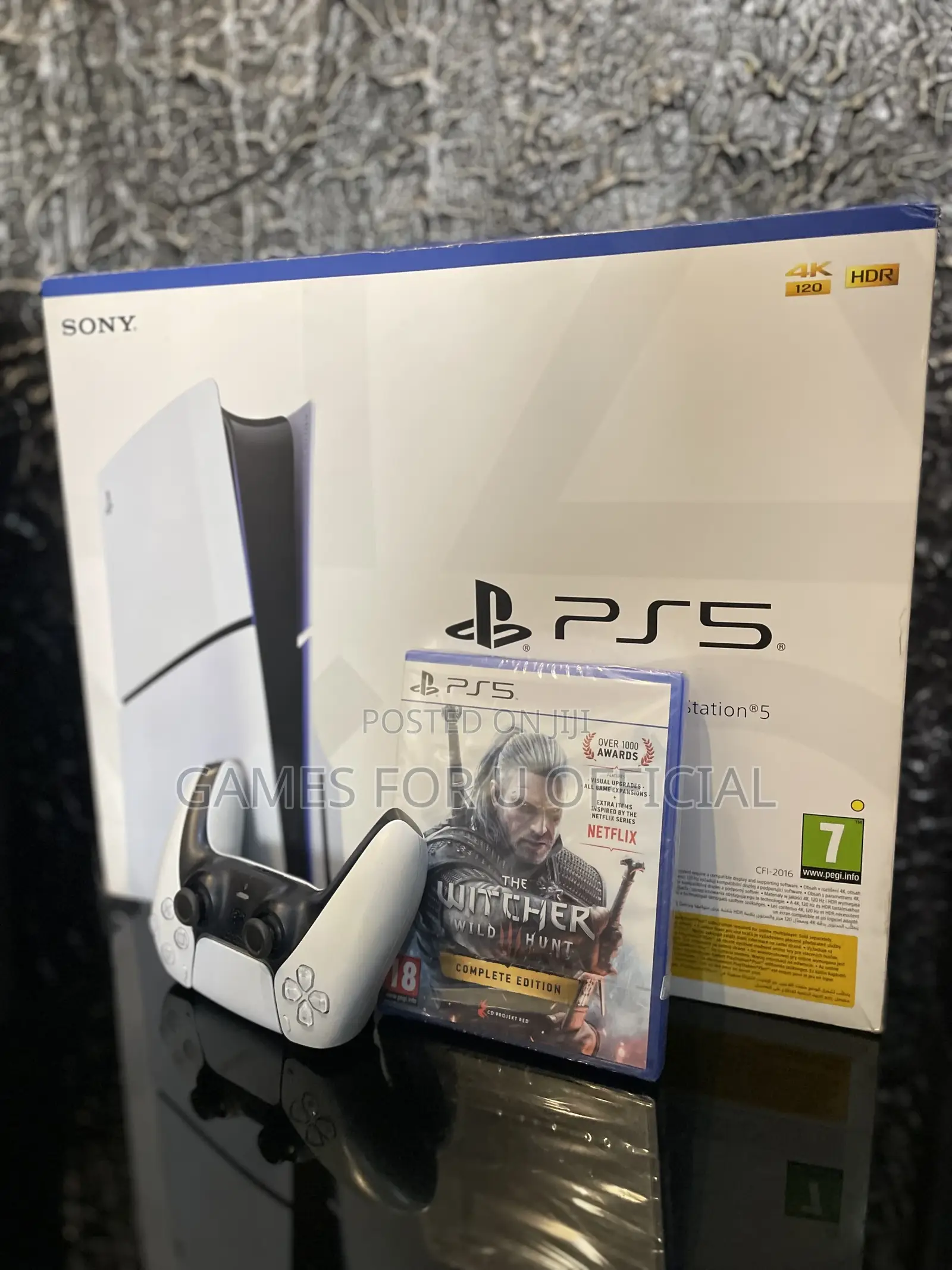Ps5 Slim Disc Console With The Witcher Cd Brand New *Fxt
