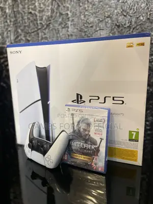 Ps5 Slim Disc Console With The Witcher Cd Brand New *Fxt