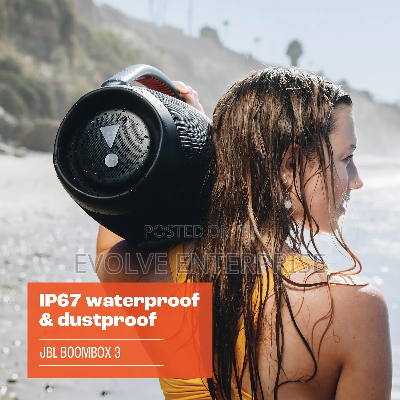 Jblboombox 3 Black Portable Bluetooth Speaker