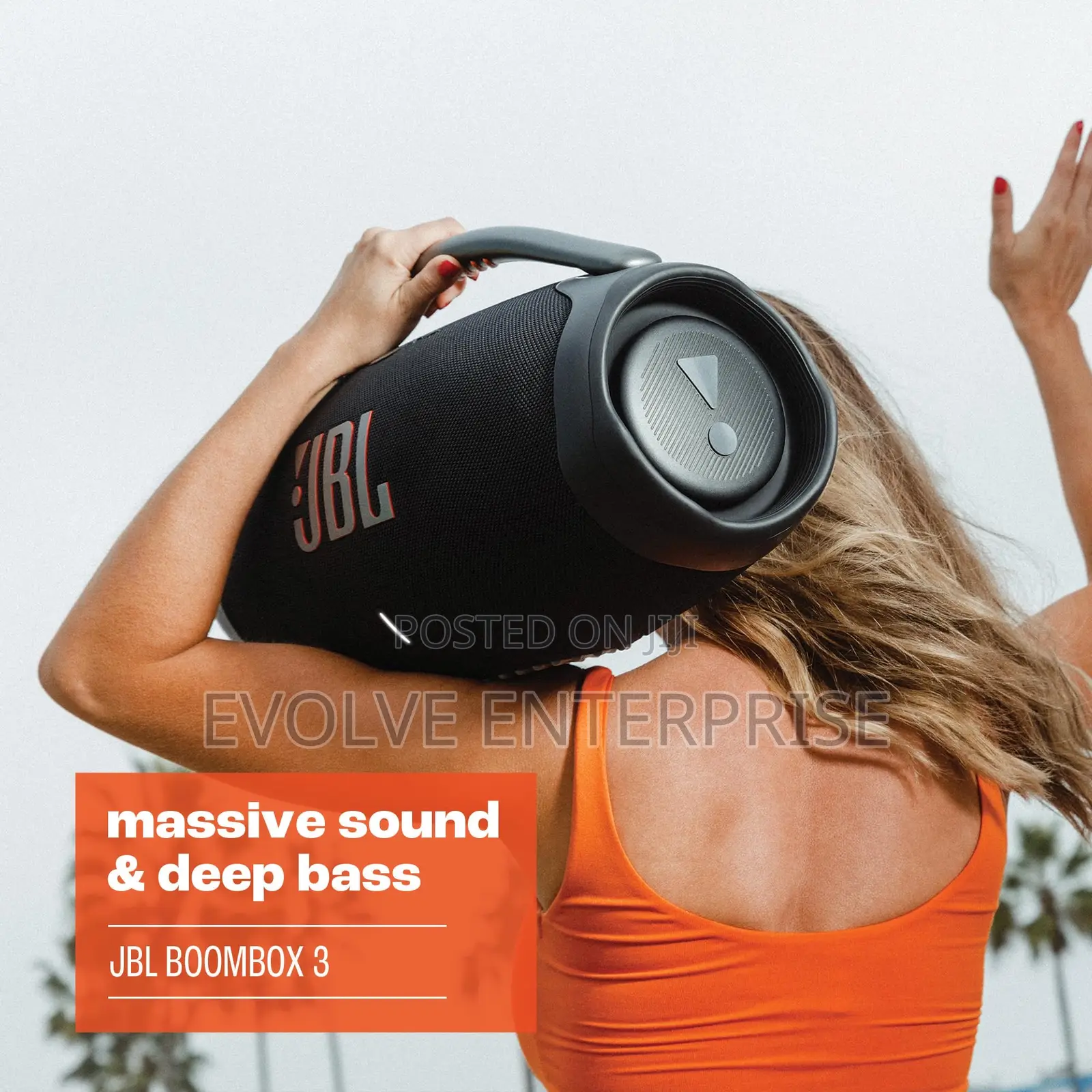 Jblboombox 3 Black Portable Bluetooth Speaker