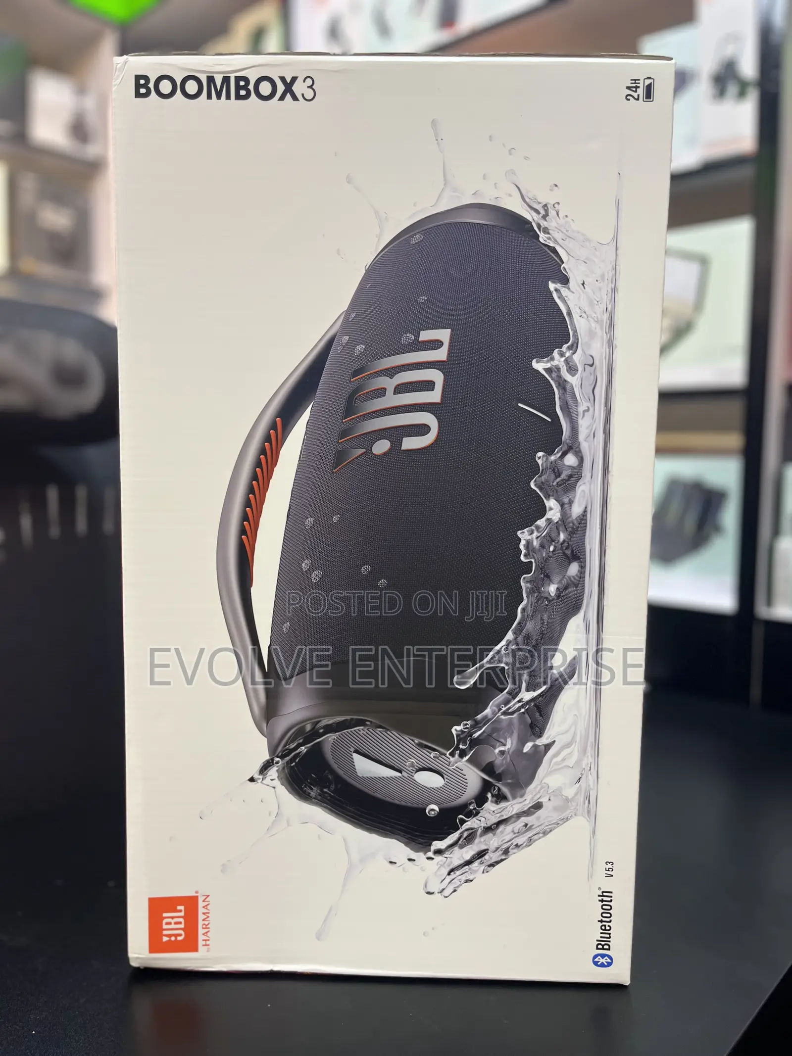Jblboombox 3 Black Portable Bluetooth Speaker