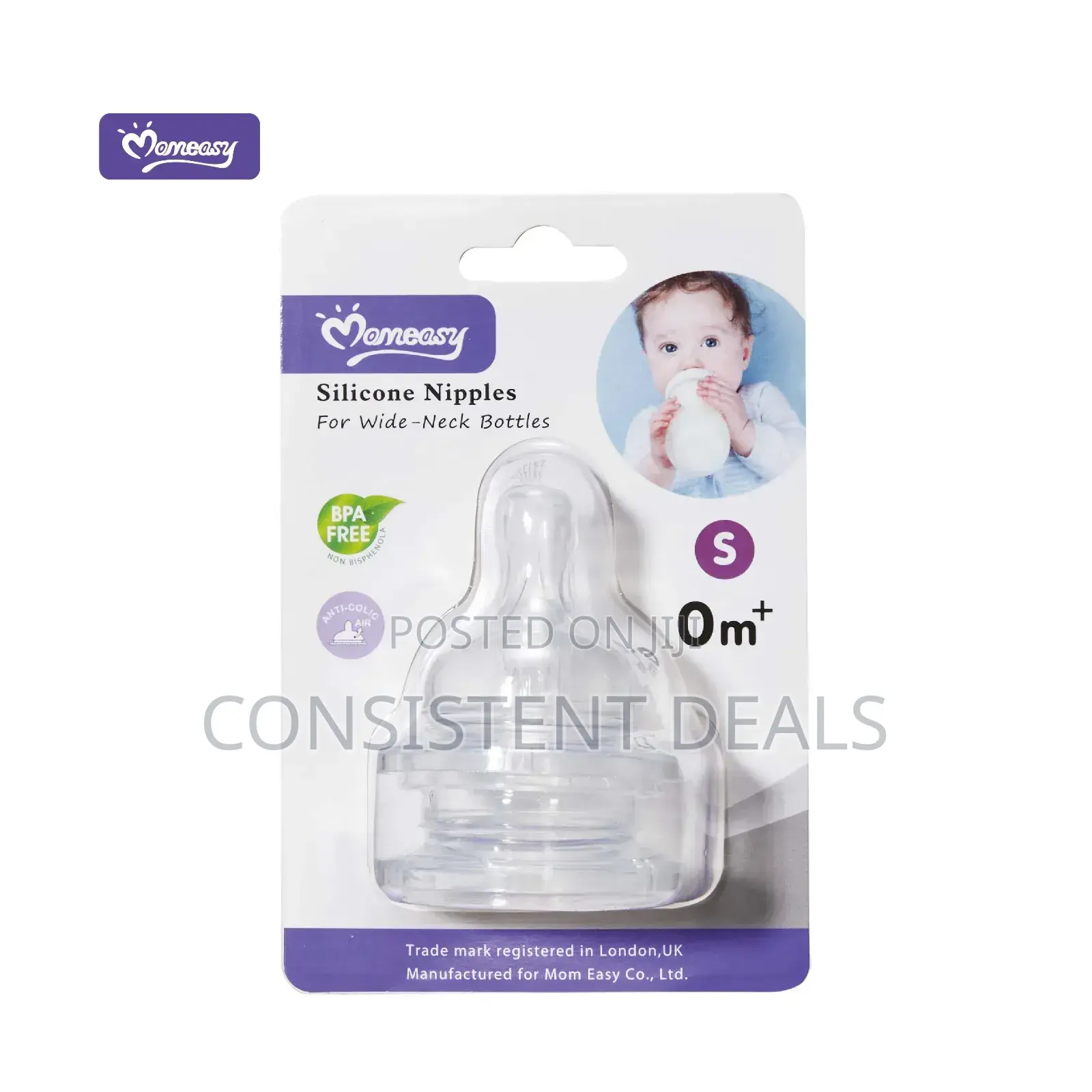 Silicone Nipples for Wide Neck Bottles