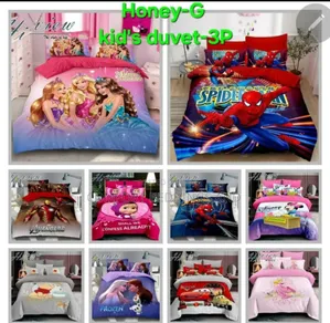 Cartoon Character Duvets With One Bedsheet And Pillowcase