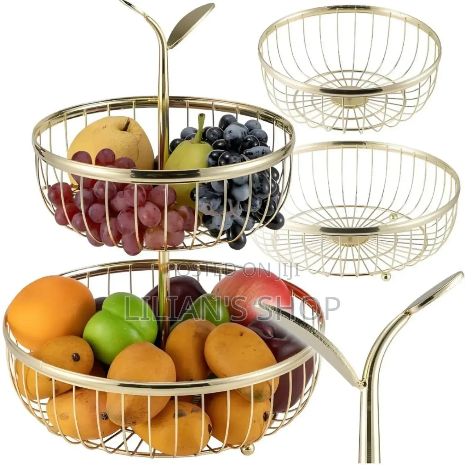 2 Tier Metal Fruit Bowl