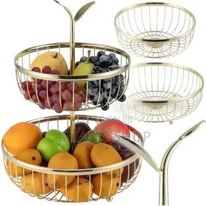 2 Tier Metal Fruit Bowl