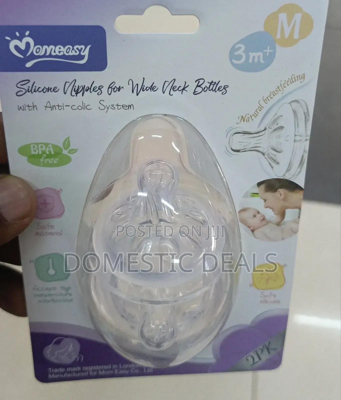 Silicone Anti Colic Nipples for Wide Neck Bottle