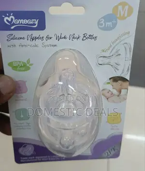 Silicone Anti Colic Nipples for Wide Neck Bottle