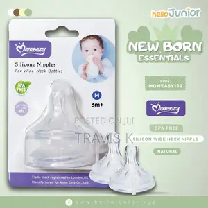 Momeasy Silicone Nipples for Wide Neck Bottle