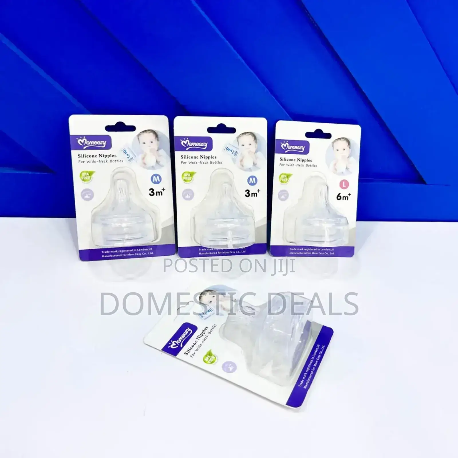 Momeasy Silicone Nipples for Wide Neck Bottle